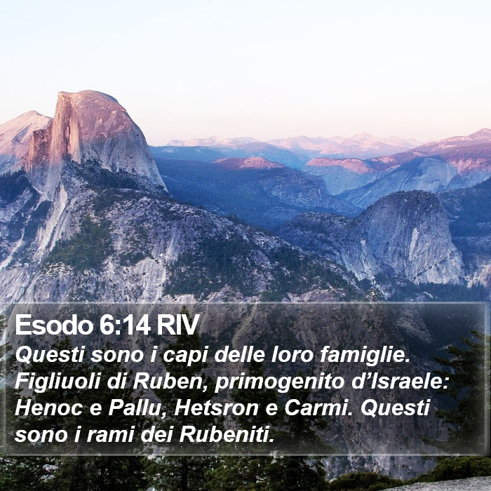 Esodo 6:14 RIV Bible Study