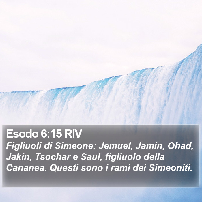 Esodo 6:15 RIV Bible Study