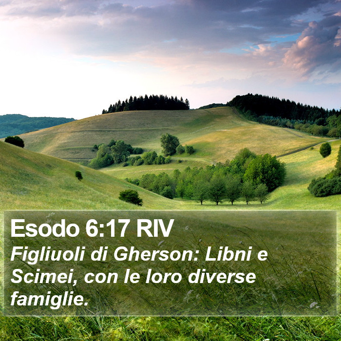 Esodo 6:17 RIV Bible Study