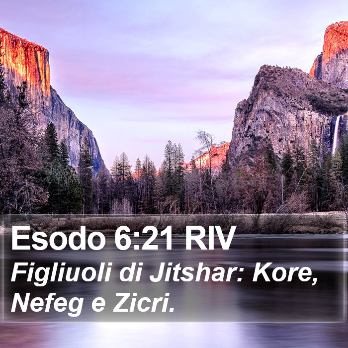 Esodo 6:21 RIV Bible Study