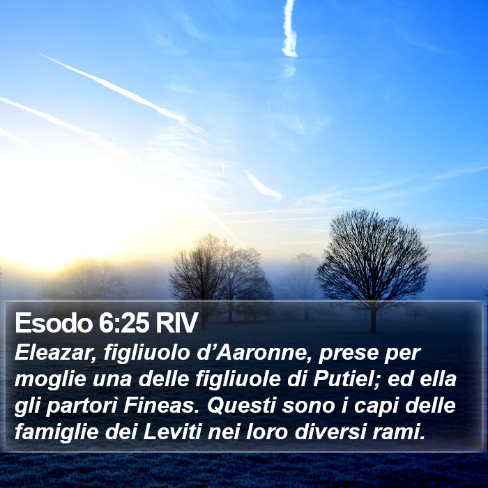 Esodo 6:25 RIV Bible Study