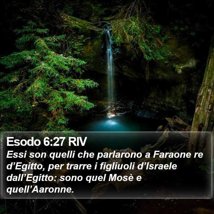 Esodo 6:27 RIV Bible Study