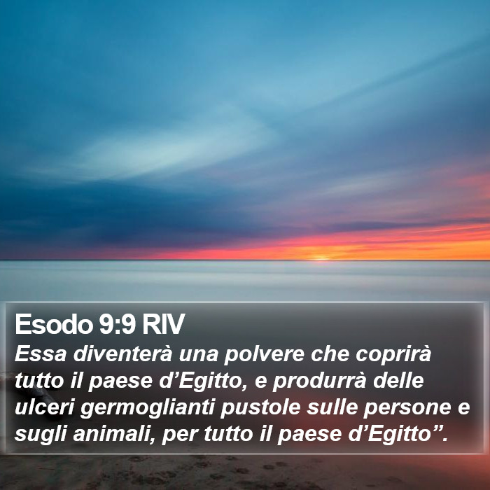 Esodo 9:9 RIV Bible Study