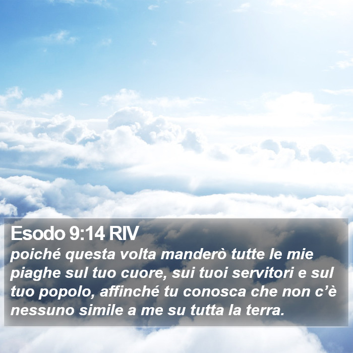 Esodo 9:14 RIV Bible Study