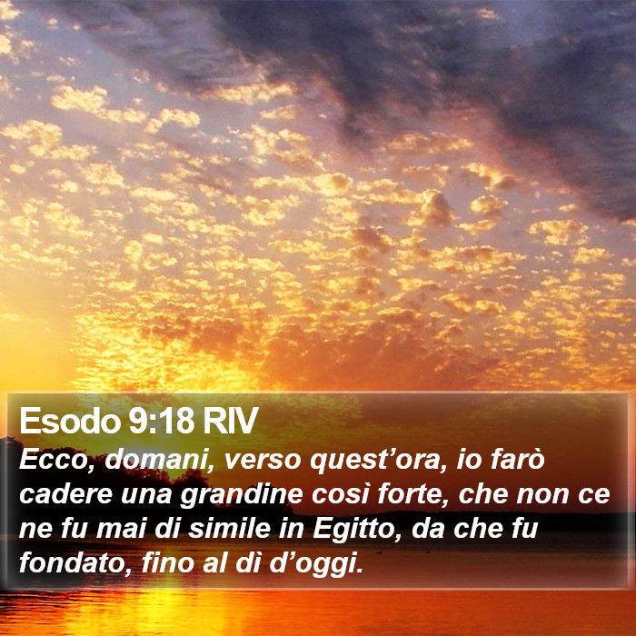 Esodo 9:18 RIV Bible Study