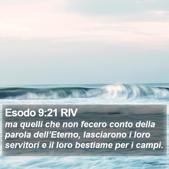 Esodo 9:21 RIV Bible Study