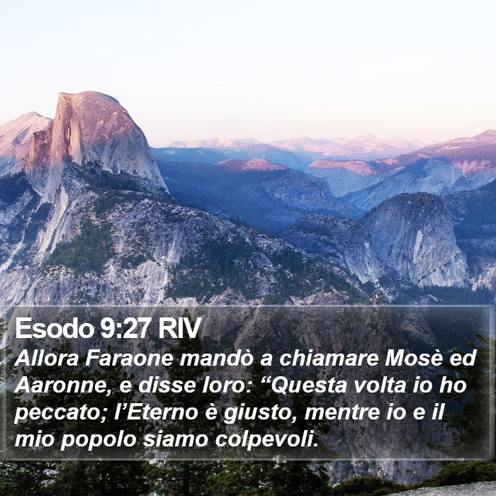 Esodo 9:27 RIV Bible Study