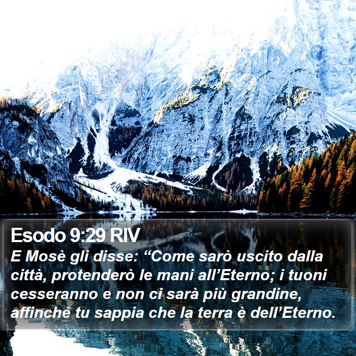 Esodo 9:29 RIV Bible Study