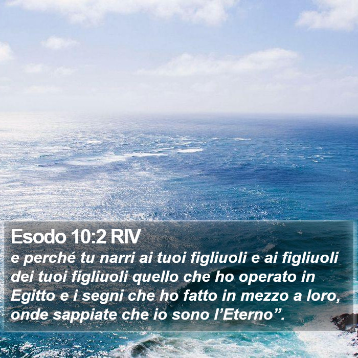 Esodo 10:2 RIV Bible Study