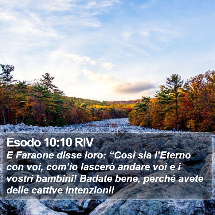 Esodo 10:10 RIV Bible Study