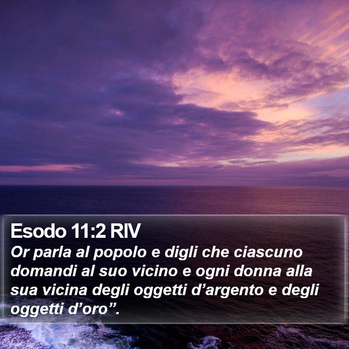 Esodo 11:2 RIV Bible Study