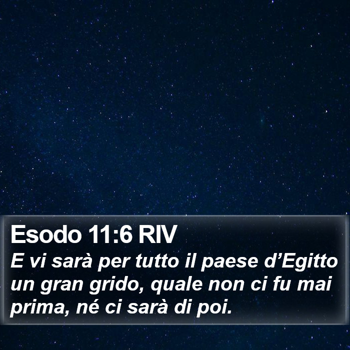 Esodo 11:6 RIV Bible Study
