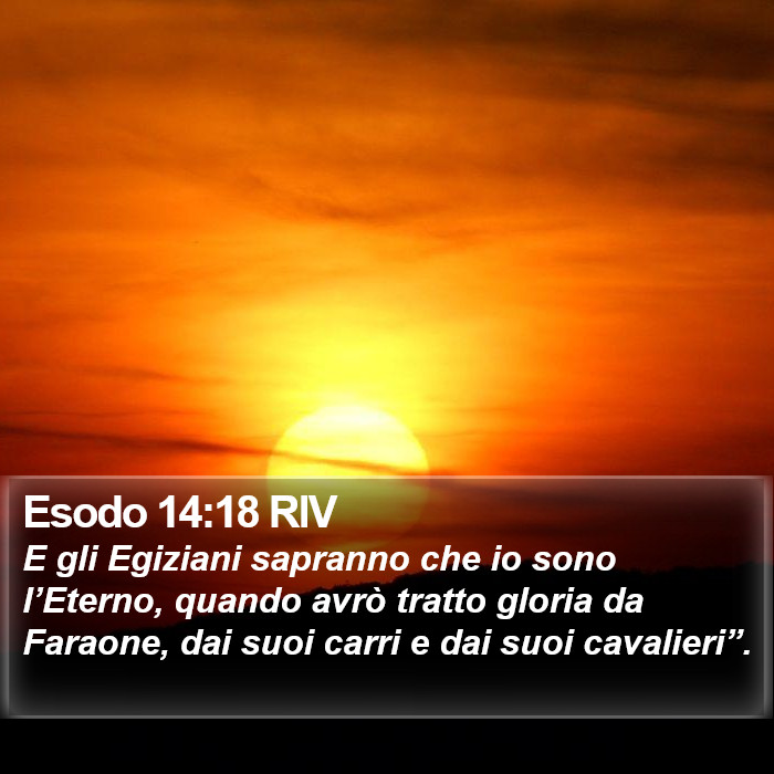Esodo 14:18 RIV Bible Study