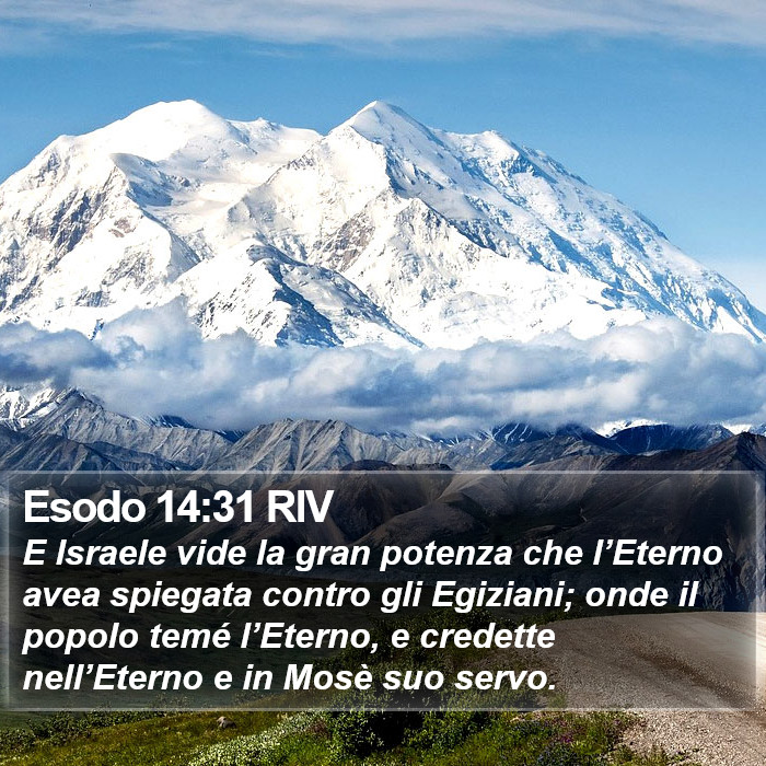 Esodo 14:31 RIV Bible Study