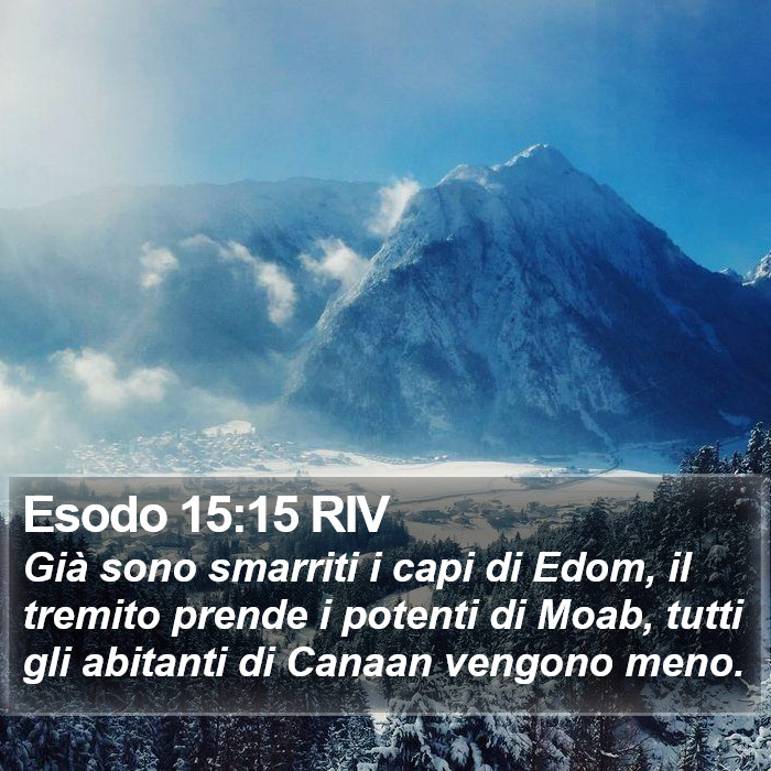 Esodo 15:15 RIV Bible Study