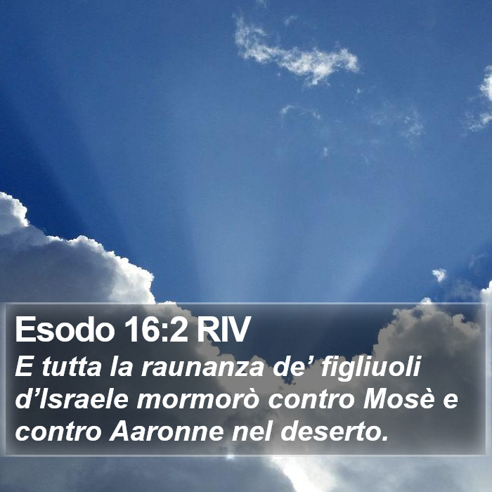 Esodo 16:2 RIV Bible Study