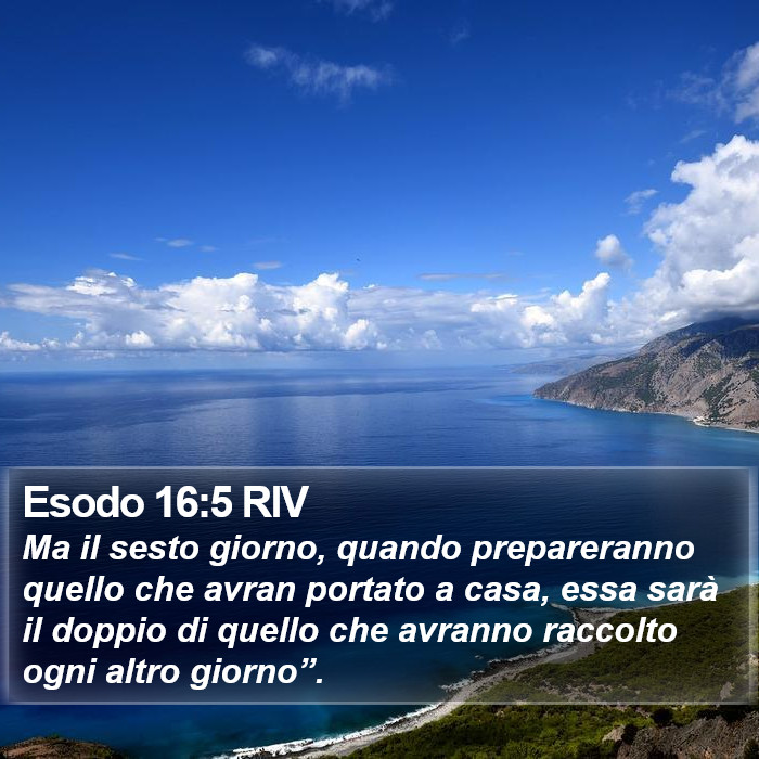 Esodo 16:5 RIV Bible Study