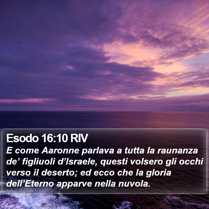 Esodo 16:10 RIV Bible Study