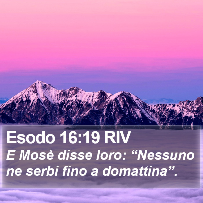 Esodo 16:19 RIV Bible Study