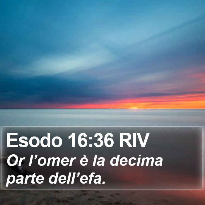 Esodo 16:36 RIV Bible Study