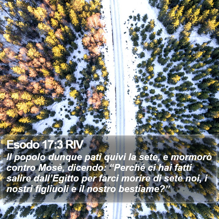 Esodo 17:3 RIV Bible Study