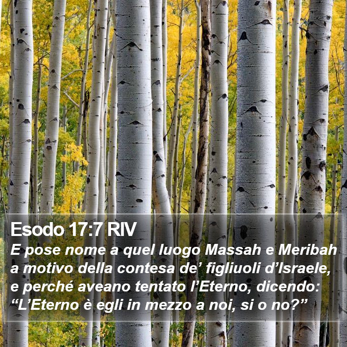Esodo 17:7 RIV Bible Study