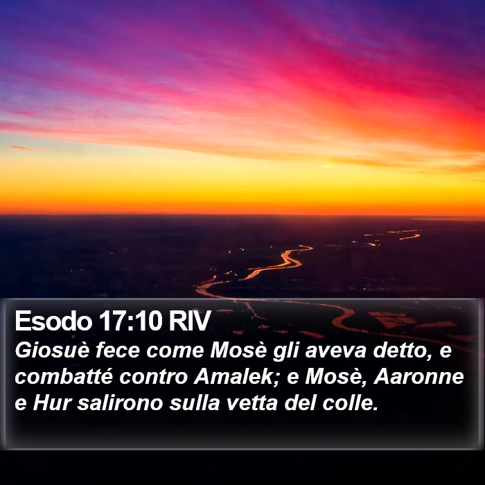 Esodo 17:10 RIV Bible Study