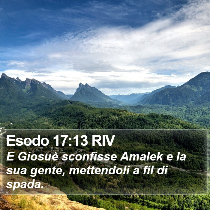 Esodo 17:13 RIV Bible Study