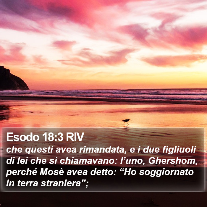 Esodo 18:3 RIV Bible Study