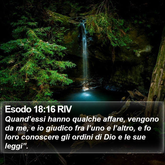 Esodo 18:16 RIV Bible Study