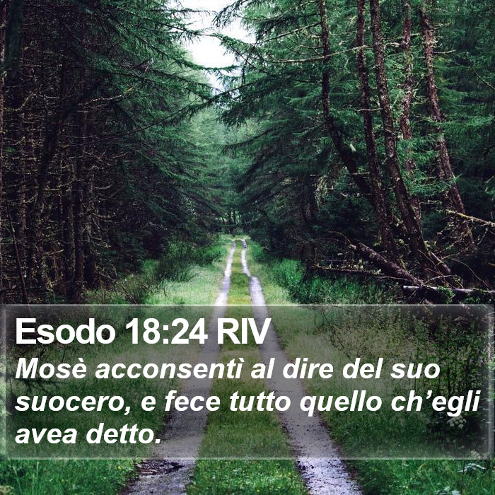 Esodo 18:24 RIV Bible Study