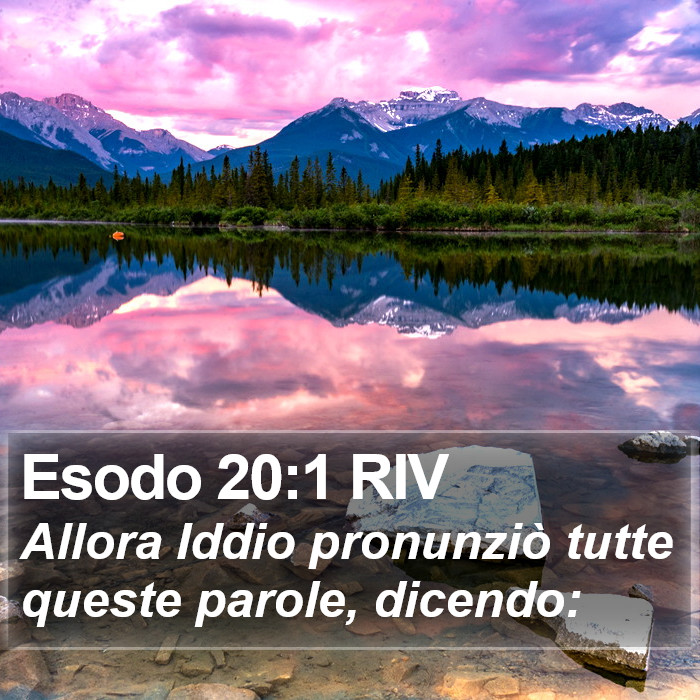 Esodo 20:1 RIV Bible Study