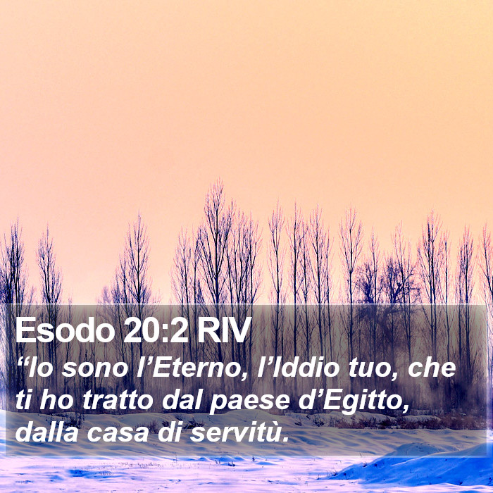 Esodo 20:2 RIV Bible Study