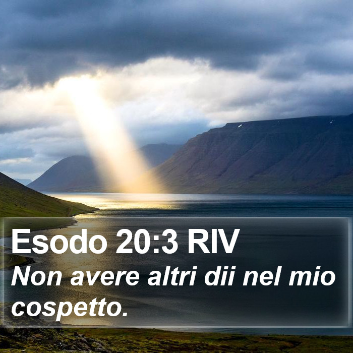 Esodo 20:3 RIV Bible Study