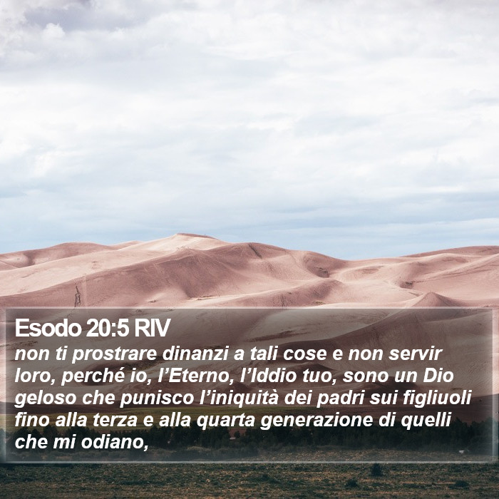 Esodo 20:5 RIV Bible Study