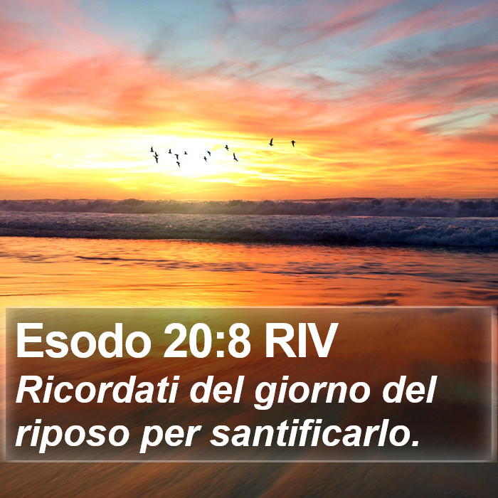 Esodo 20:8 RIV Bible Study