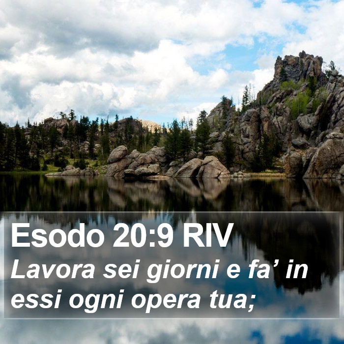 Esodo 20:9 RIV Bible Study