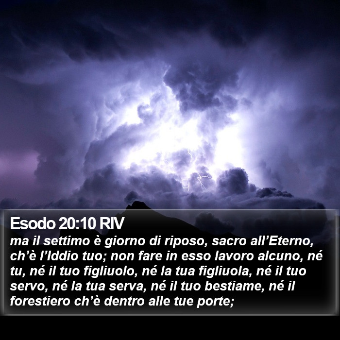 Esodo 20:10 RIV Bible Study