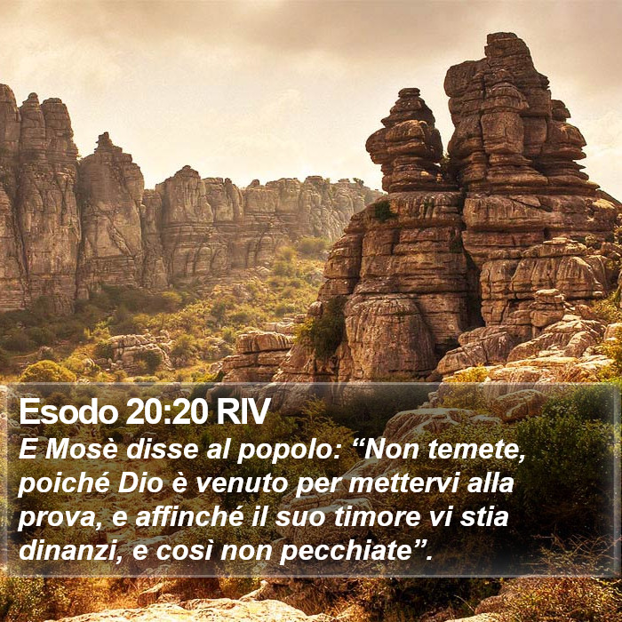 Esodo 20:20 RIV Bible Study