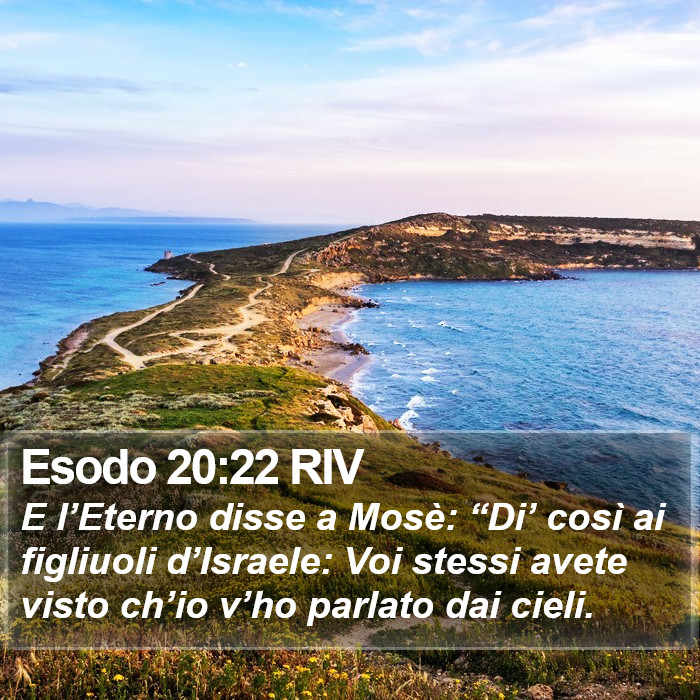 Esodo 20:22 RIV Bible Study