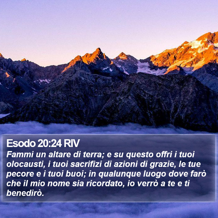 Esodo 20:24 RIV Bible Study