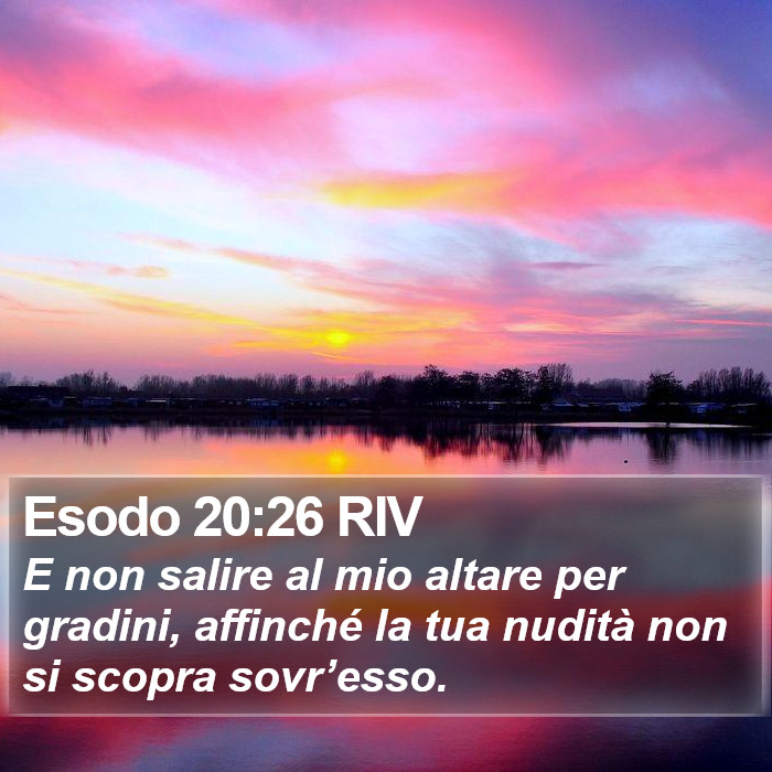 Esodo 20:26 RIV Bible Study