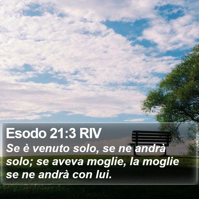 Esodo 21:3 RIV Bible Study