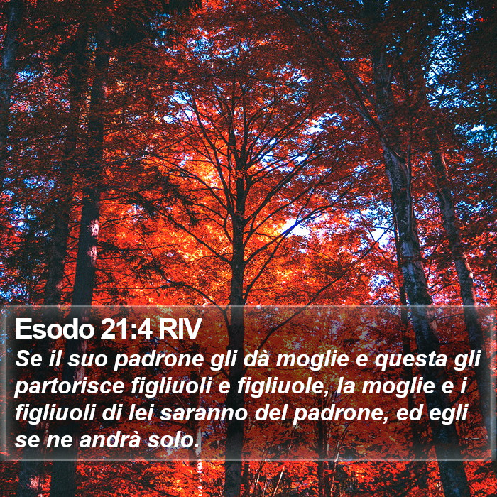 Esodo 21:4 RIV Bible Study