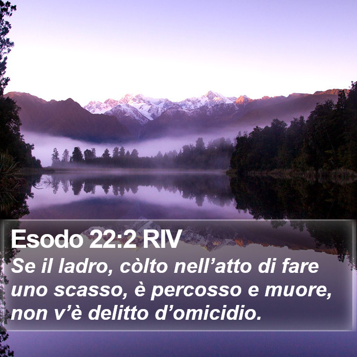 Esodo 22:2 RIV Bible Study