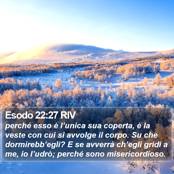 Esodo 22:27 RIV Bible Study