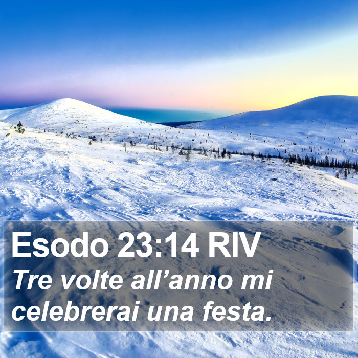 Esodo 23:14 RIV Bible Study