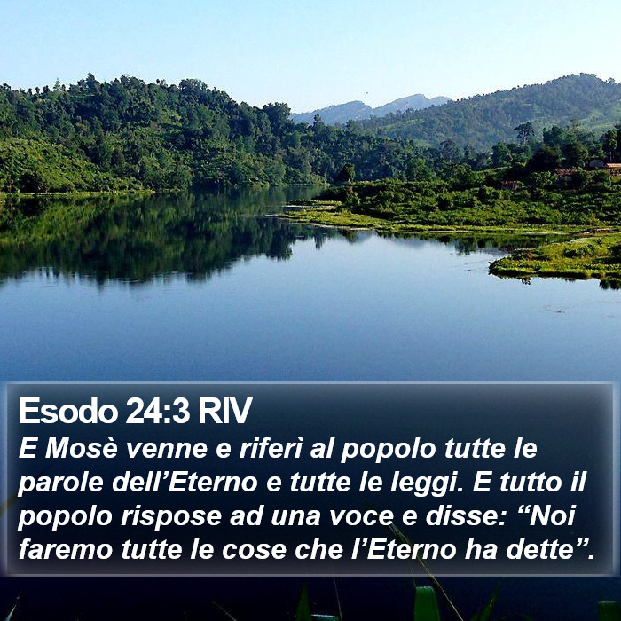 Esodo 24:3 RIV Bible Study