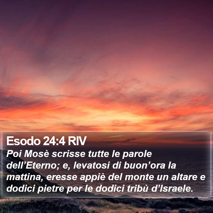 Esodo 24:4 RIV Bible Study