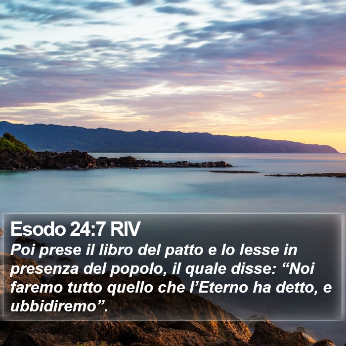 Esodo 24:7 RIV Bible Study